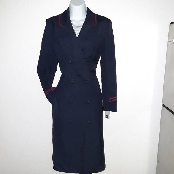 New Vintage 1999 Y2K United Airlines Uniform Dress * LS 4R * See Measurements - Picture 4 of 10